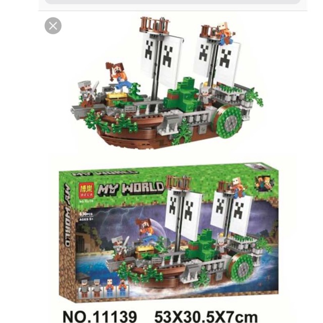 Lego xếp hình minecraft my world 11139 thuyền vượt biển