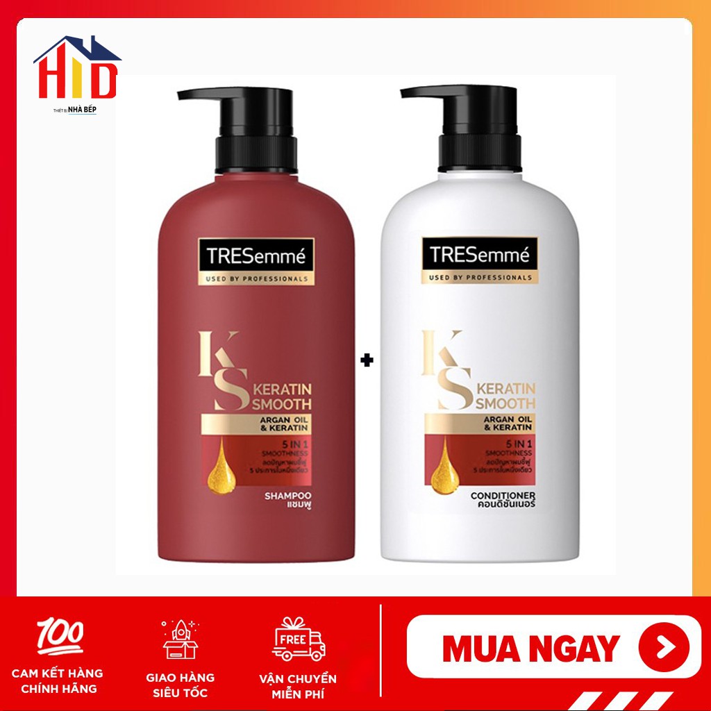 Combo Dầu Gội Và Xả Tresemme 450ml Công Thức Mới 5 IN 1 Thái lan