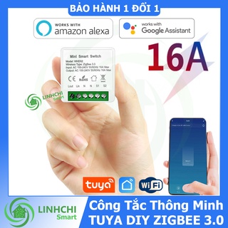 Công tắc TUYA DIY MINI 16A ZIGBEE 3.0  biến công tắc thường thành công tắc thông minh điều khiển từ xa trên điện thoại