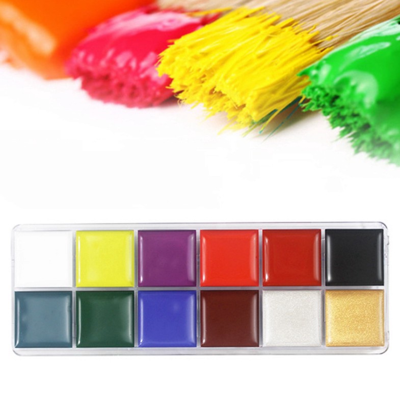 (thanh lý) Bộ 12 Màu Vẽ Mặt / Cơ Thể Hóa Trang Dự Tiệc | BigBuy360 - bigbuy360.vn