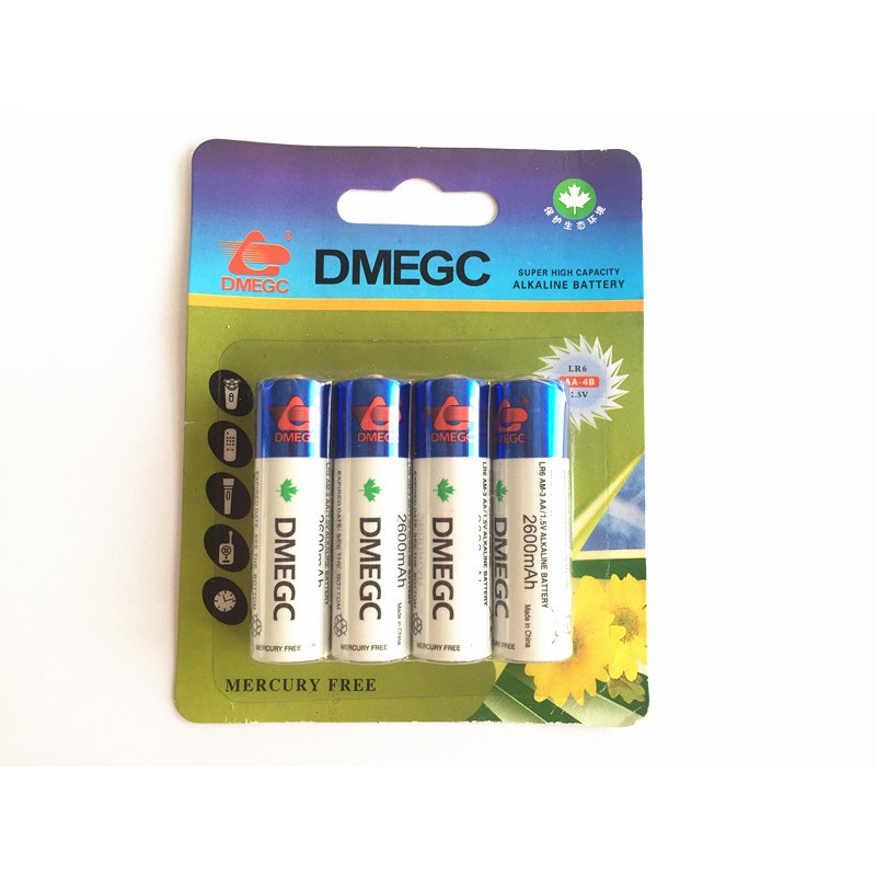 Combo 4 Viên Pin AA Alkaline DMEGC 2.600mah Dung Lượng Cao Cho Chuột Không Dây | Fuhlen A09B