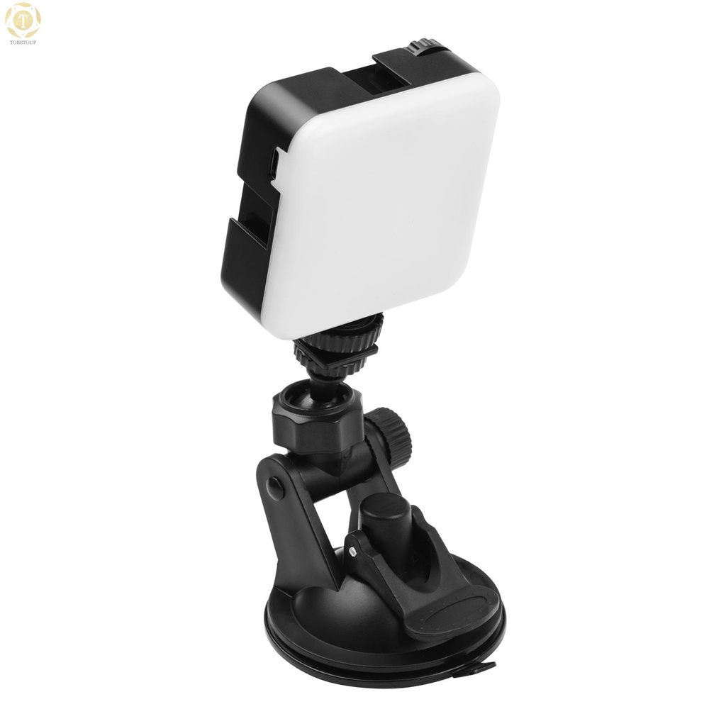 Shipped within 12 hours】 Andoer Video RGB Lighting Kit 6W Mini Bi-color Vlog LED Light 2500K-6500K Dimmable with 3 Cold Shoes + Suction Cup Mount for Video Conference Live Stream Makeup Professional Photography Commercial Photography Photography Lam [TO]