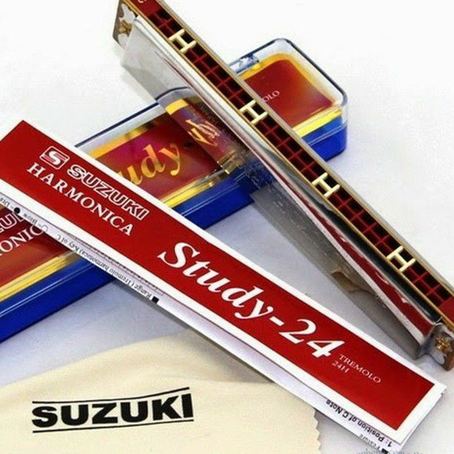 Kèn harmonica tremolo Suzuki Study 24 key C