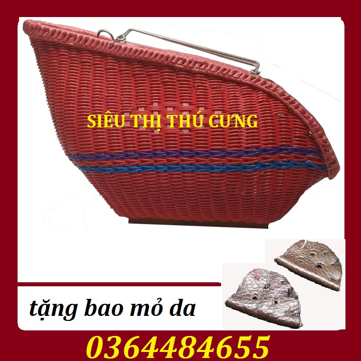 GIỎ XIÊN QUAI INOX VẬN CHUYỂN GÀ -TẶNG BAO MỎ