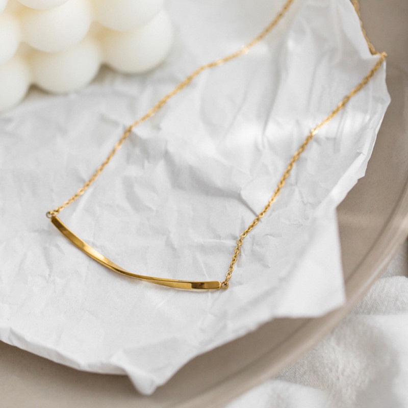 Dây Chuyền Thanh Xoắn Đơn Giản Titan Ko Đen TT 3891