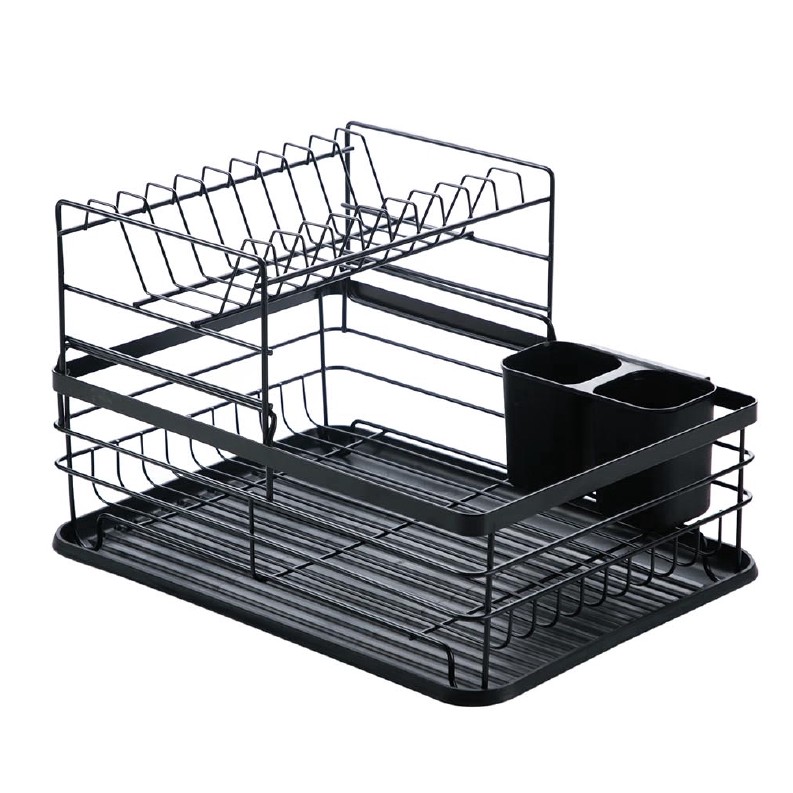 Giá Úp Chén Dĩa JUJIAJIA Bằng Sắt Có Hai Tầng Tiện Lợi Cho Nhà Bếp