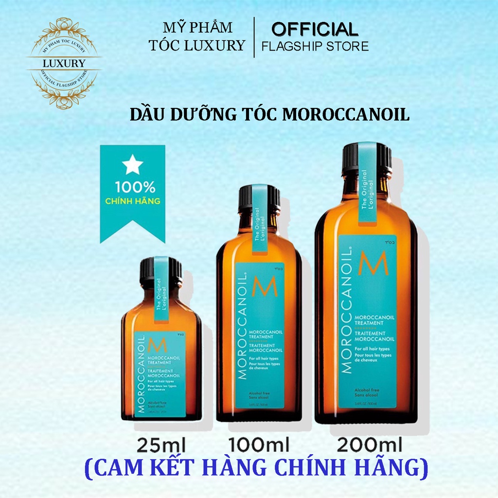 Tinh dầu dưỡng tóc Moroccanoil phục hồi tóc hư tổn 200ml 100ml 25ml