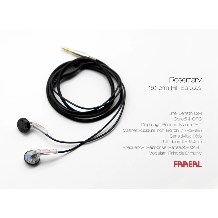 Tai nghe faaeal rosemary 150 Ohm,tai nghe earbud chất lượng cao
