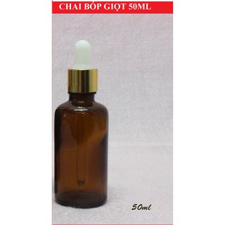 Lọ thủy tinh 50ML chiết serum nắp bóp Chai đựng tinh dầu chiết mỹ phẩm