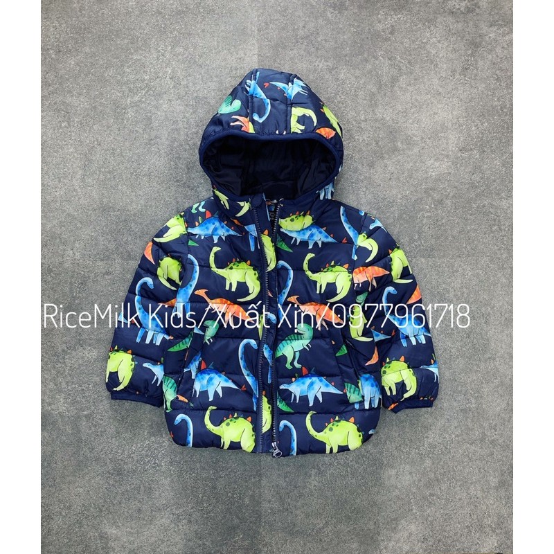Áo khoác Phao Khủng Long Tu xuất dư xịn cho bé