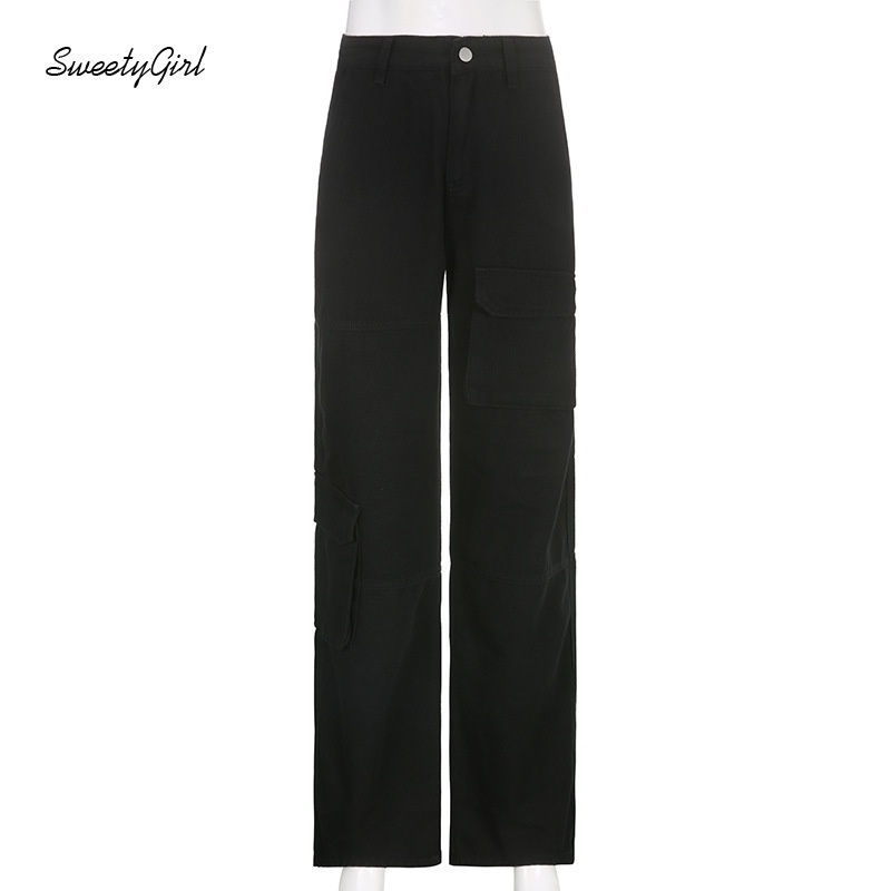 Quần Jean Dài Lưng Cao Màu Đen Trơn Có Khóa Kéo Thời Trang 2022 Cho Nữ