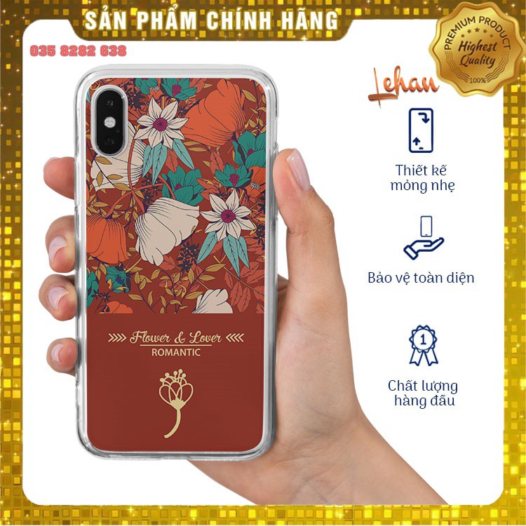 Ốp iphone hoa văn,ốp  HOA TÌNH YÊU LÃNG MẠNG LE HAN trong suốt, ôm không ố vàng ốp xinh xắn ốp đẹp xinh JC20200800121