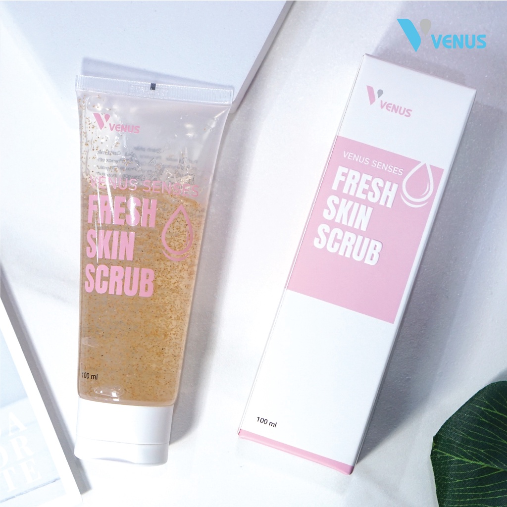 Tẩy da chết Venus Senses Fresh Skin Scrub làm sạch tế bào chết trên da tuýp 100ml