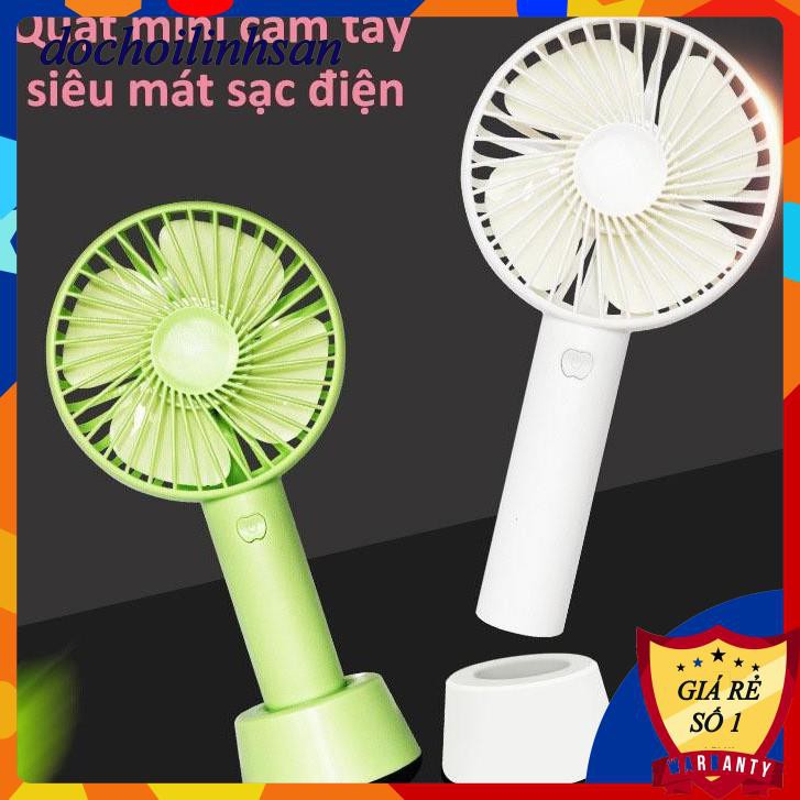 Quạt MiNi Tích Điện Cầm Tay Có Đế