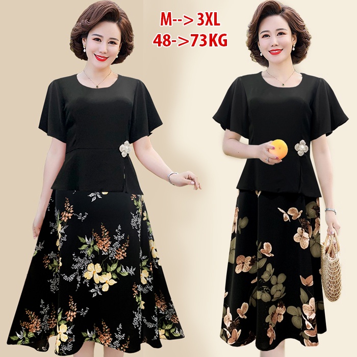 GIÁ SỐC - ĐẦM DÁNG DÀI TUỔI TRUNG NIÊN KIỂU ĐẦM DỰ TIỆC TRUNG NIÊN DÁNG XÒE CAO CẤP CỘT NƠ EO - ĐẦM TRUNG NIÊN 3328 3330
