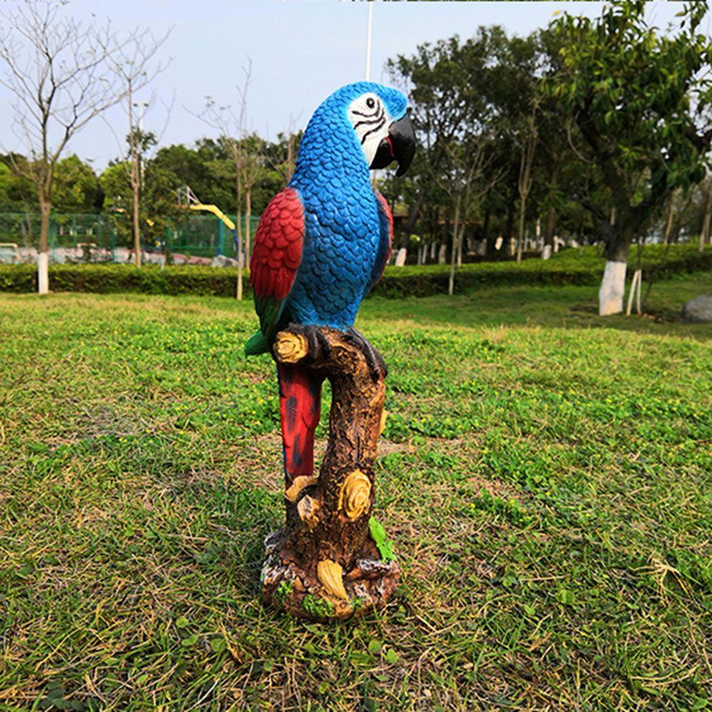 WTTLE Tượng Vẹt Giả Bằng Nhựa Resin Trang Trí Tiểu Cảnh