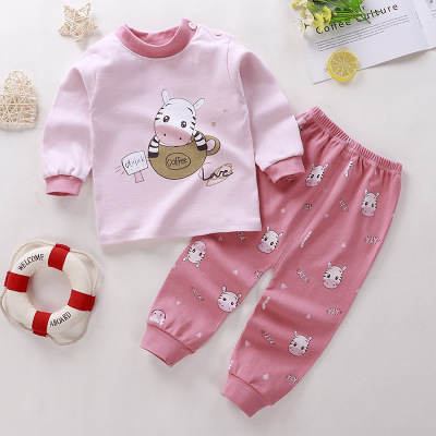 Bộ Pijama Dễ Thương In Hình Hoạt Hình Cho Bé Từ 0-5 Tuổi