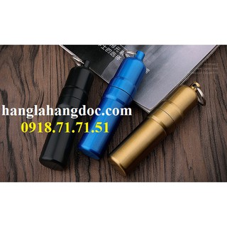Ống kim loại đa năng đựng thuốc viên, thuốc lá,... dạng móc khóa chống nước, siêu tiện dụng