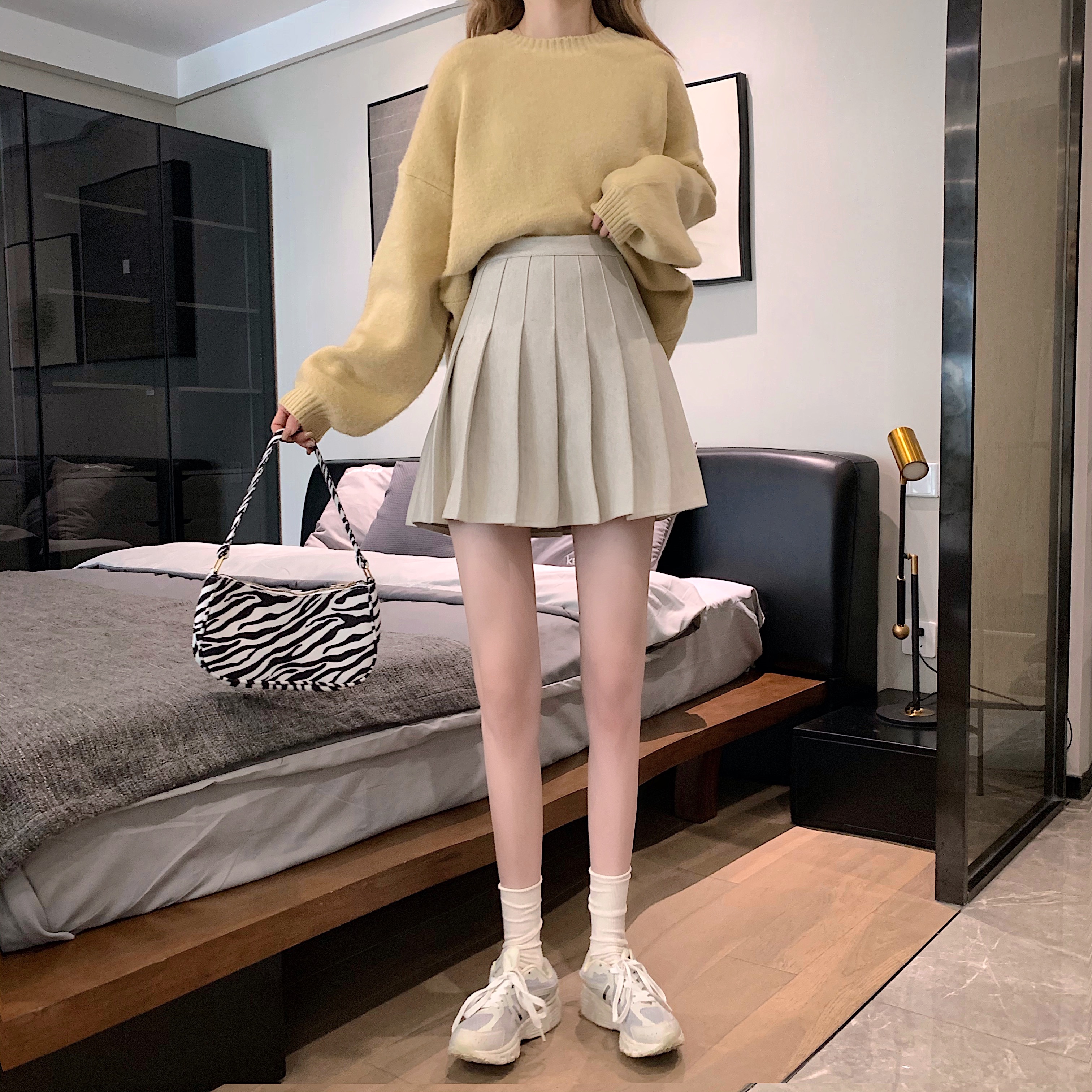 [Mã FADIRECT20 giảm 20K đơn 150K] Xiaozhainv Chân váy chữ A xếp ly phong cách thời trang Hàn xinh xắn dành cho phái đẹp | BigBuy360 - bigbuy360.vn