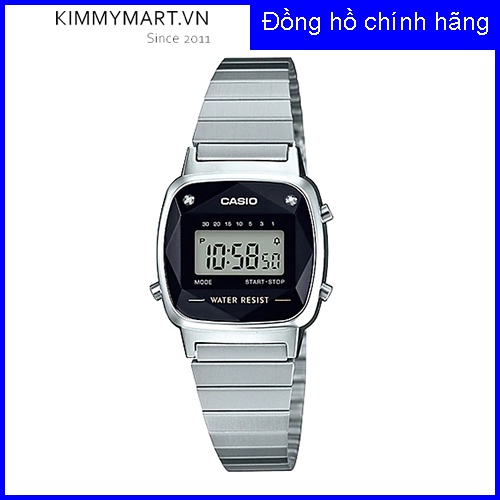 Đồng hồ Casio Nữ - Dây Kim loại - Đính kim cương LA670WAD-1 - Hàng chính hãng