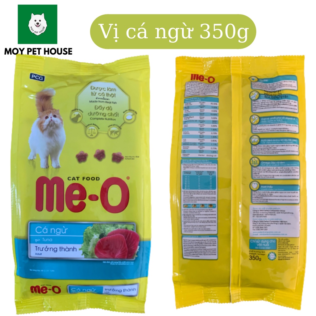 Thức ăn hạt khô Me-O cho mèo trưởng thành 350g vị cá ngừ - Moypethouse