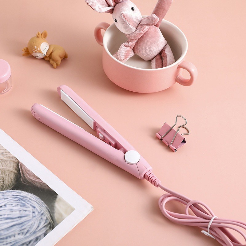 [Hàng cao cấp có bảo hành] Máy duỗi tóc mini cute tác dụng uốn cụp, ép thẳng tiện lợi full hộp 4 màu xinh xắn