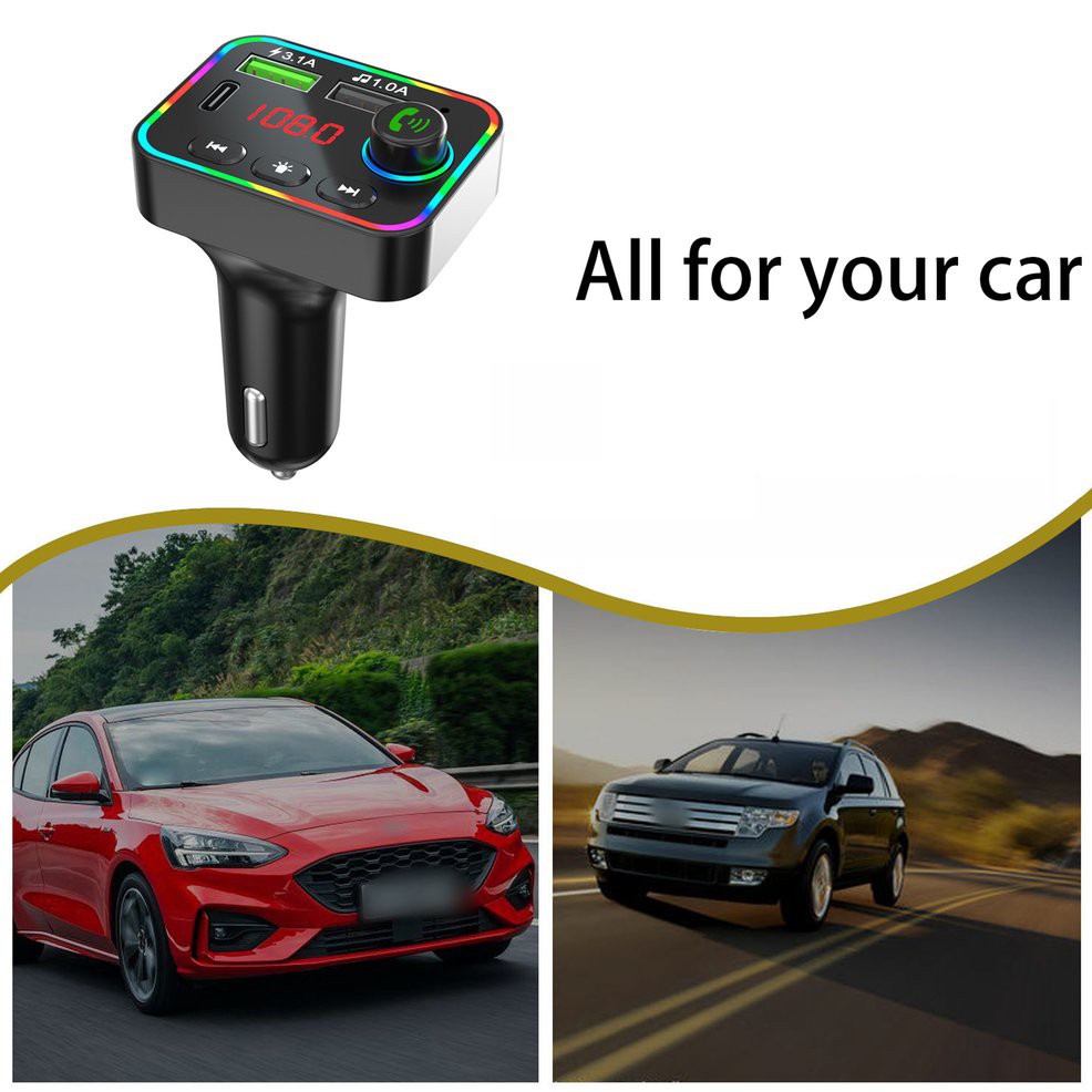 Intelligent Car Wireless 5.0 Chip Player F4 Transmitter Atmosphere Lamp Player