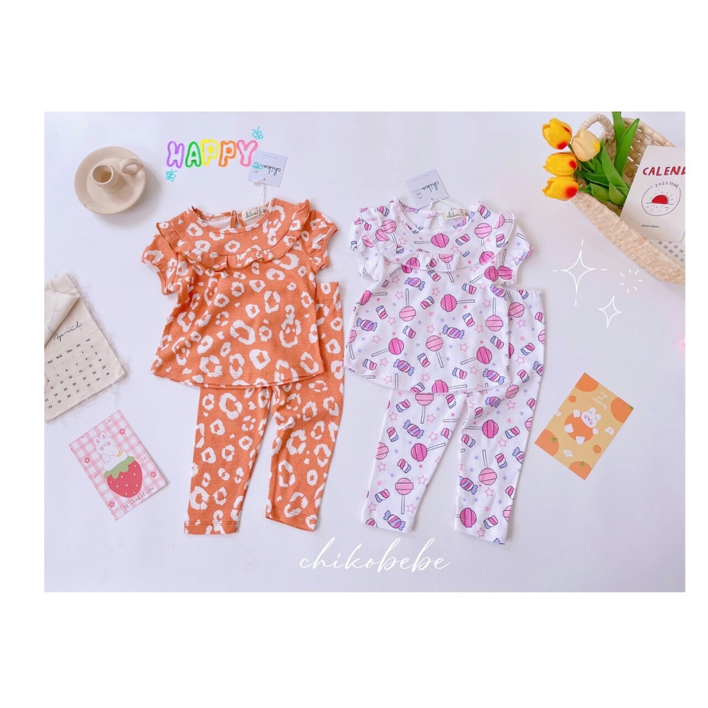 Sét bộ bé gái bèo nhún siêu cute.