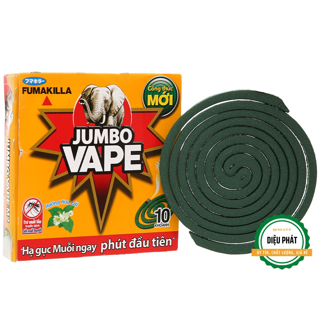 ⚡️ Nhang Muỗi Jumbo Vape M2 Hương Hoa Lài 10 Khoanh Hộp 120g