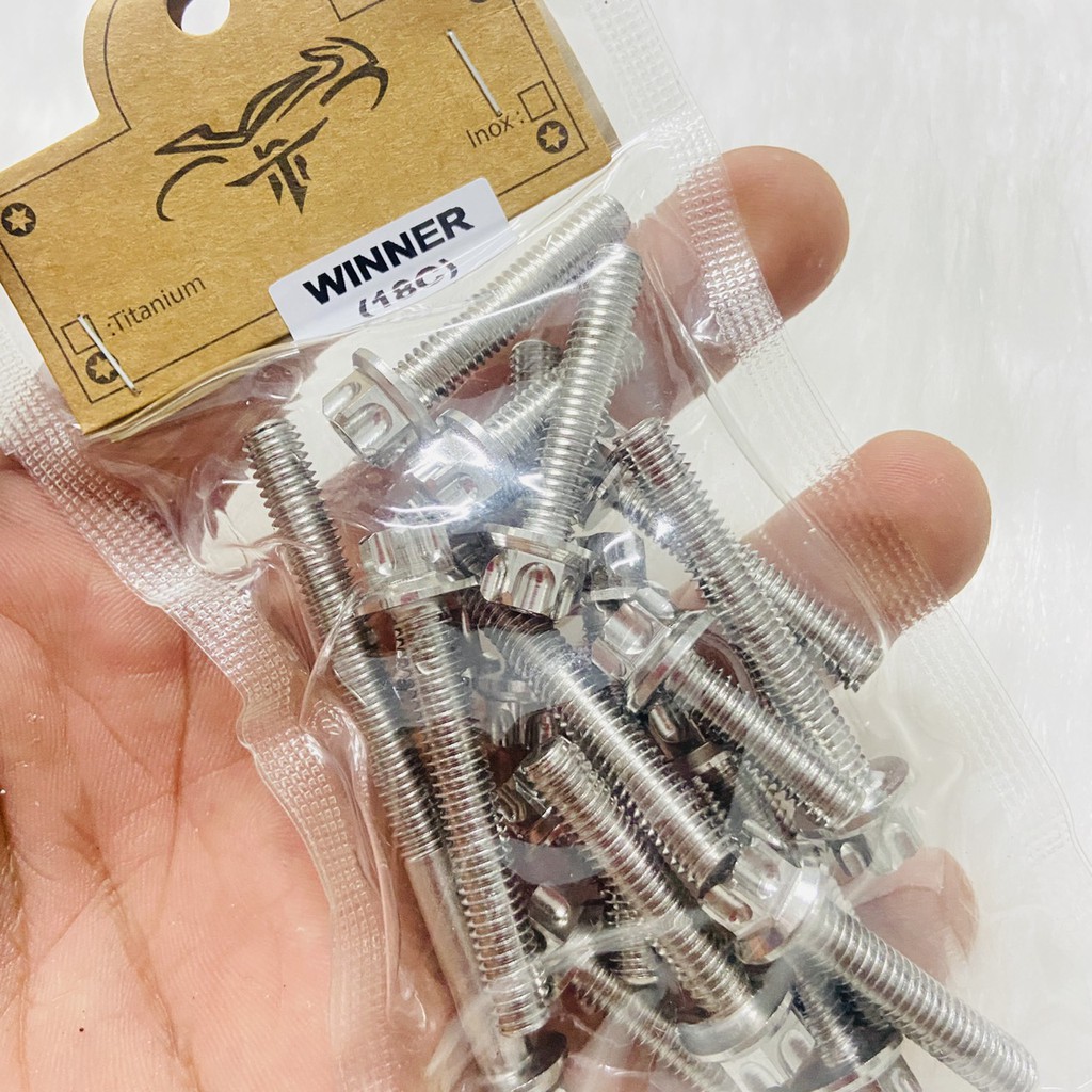 ( SIÊU XỊN) BỘ ỐC INOX SALAYA GẮN FULL LỐC MÁY CHO MỌI DÒNG XE