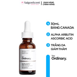 [SaigonScent] Tinh chất dưỡng trắng da The Ordinary Ascorbic Acid 8% + Alpha Arbutin 2% ( 30mL )