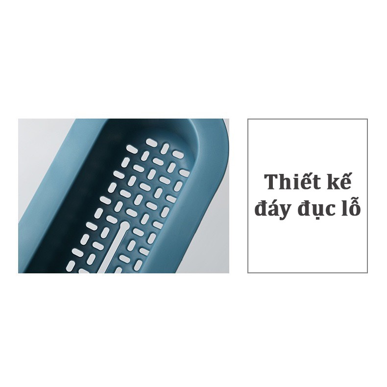 Giá Để Đồ Bồn Rửa Bát ⚡ Điều Chỉnh Độ Dài Tùy Ý ⚡ Thông Minh Có Móc Treo Khăn và Ống Đũa Tiện Lợi