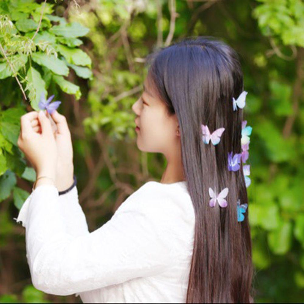 VANES1 Kẹp Tóc Ren Hình Bướm Hoạt Hình Cho Cô Dâu