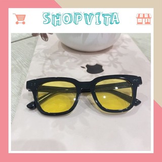 Kính Mát Nam Nữ Shopvita Kính Râm Đi Biển Màu Vàng Gọng Kính Vuông Chất Liệu Nhựa Cao Cấp -VT21 vàng