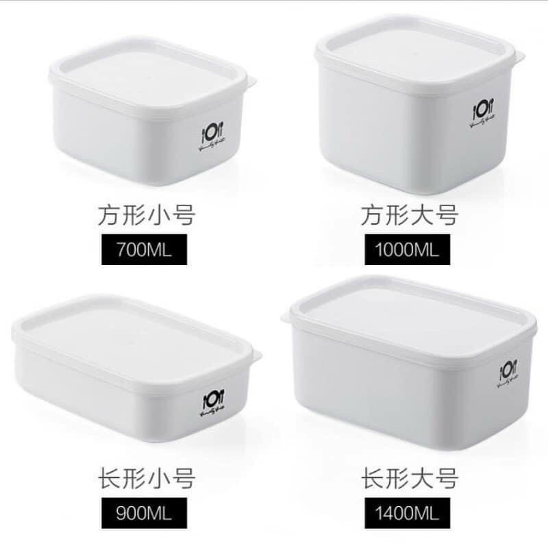 Combo 4 hộp đựng thực phẩm trữ đông tủ lạnh, tủ mát có nắp