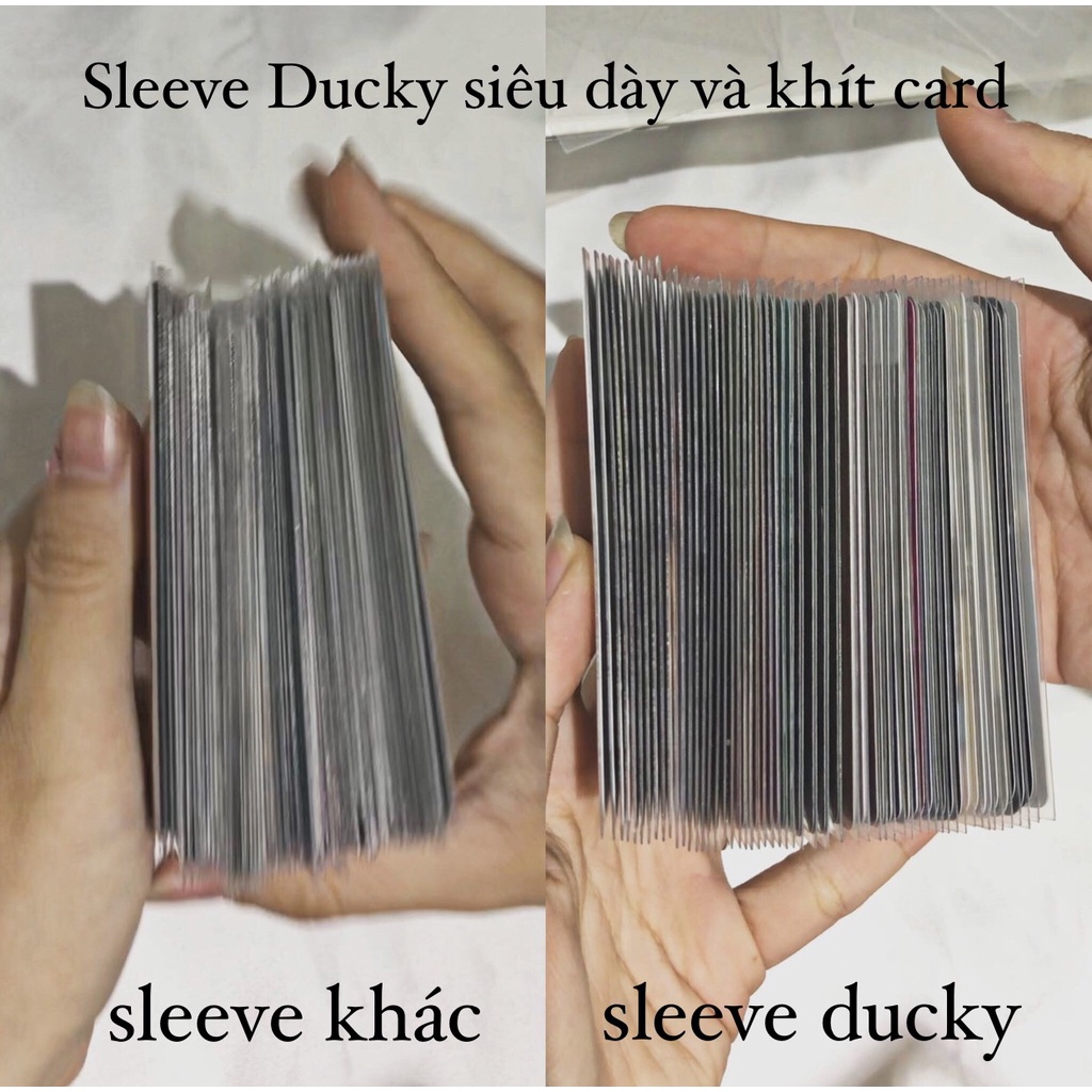 Sleeve Card Ducky World Siêu Dày 0.12mm - Bọc Ảnh Thẻ Không Seal Dán Bịch 100c Sleeve Thế Giới Vịt