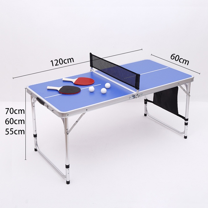 Bàn bóng bàn mini, bàn bóng bàn di dộng gấp gọn kích thước 120cmx60cm
