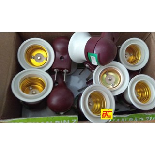 Combo 10c Đuôi bóng đèn có công tắc E27