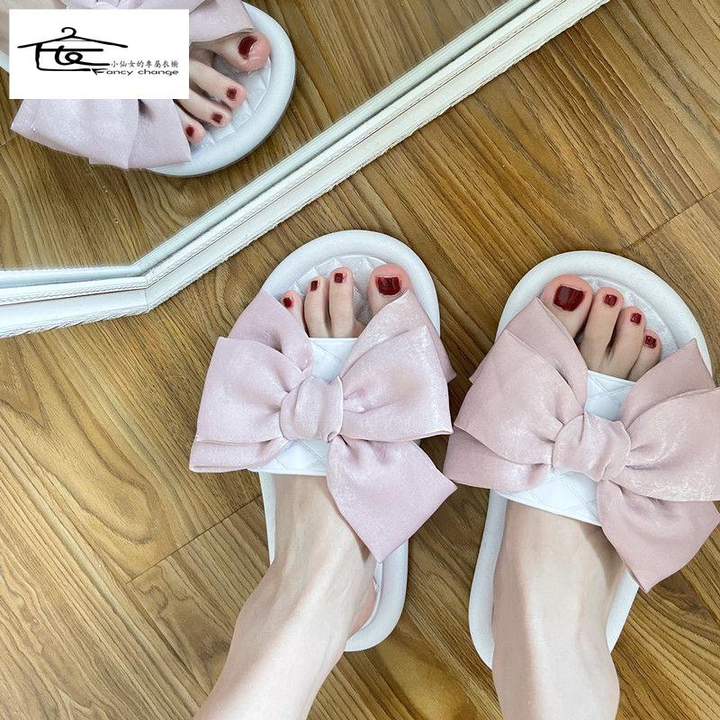 Dép Đế Dày Đính Nơ Thời Trang Mùa Hè Xinh Xắn