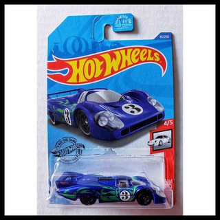 HOT WHEELS Mô hình xe hơi Porsche 917 Lh chất lượng cao Xe hơi đồ chơi màu xanh dương cho bé
