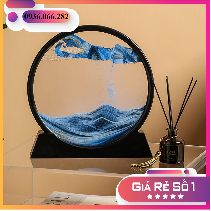 ( Sẵn hàng)Tranh cát Chuyển Động 3D Khung Tròn