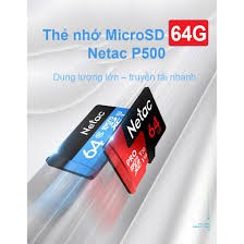 Thẻ nhớ microSDXC Netac Pro 32GB / 64GB U3 4K V30 98MB/s - chuyên camera, máy quay và điện thoại (Đỏ)
