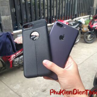 Ốp lưng Giả da cho iPhone 8 Plus AUTO FOCUS- Nhiều màu