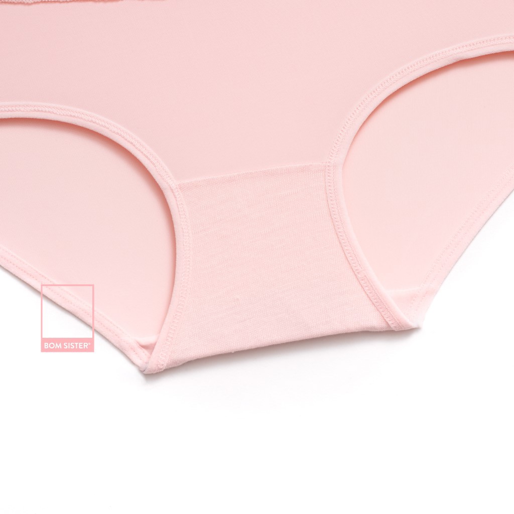 [Mã FAMALLT5 giảm 15% đơn 150k] Quần lót thun màu trơn lưng gấp hoạ tiết hoa cúc BOM SISTER Q949 | BigBuy360 - bigbuy360.vn