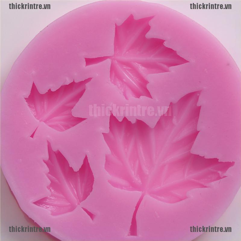 <Hot~new>Maple Leaf Silicone Fondant Cake Mold Cupcake Chocolate Decor Baking Tool Moulds