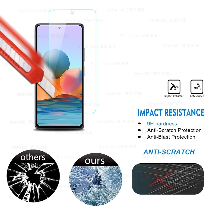 2 Kính Cường Lực Bảo Vệ Màn Hình Cho Xiaomi Redmi Note10 Note 10 Pro Max 10s