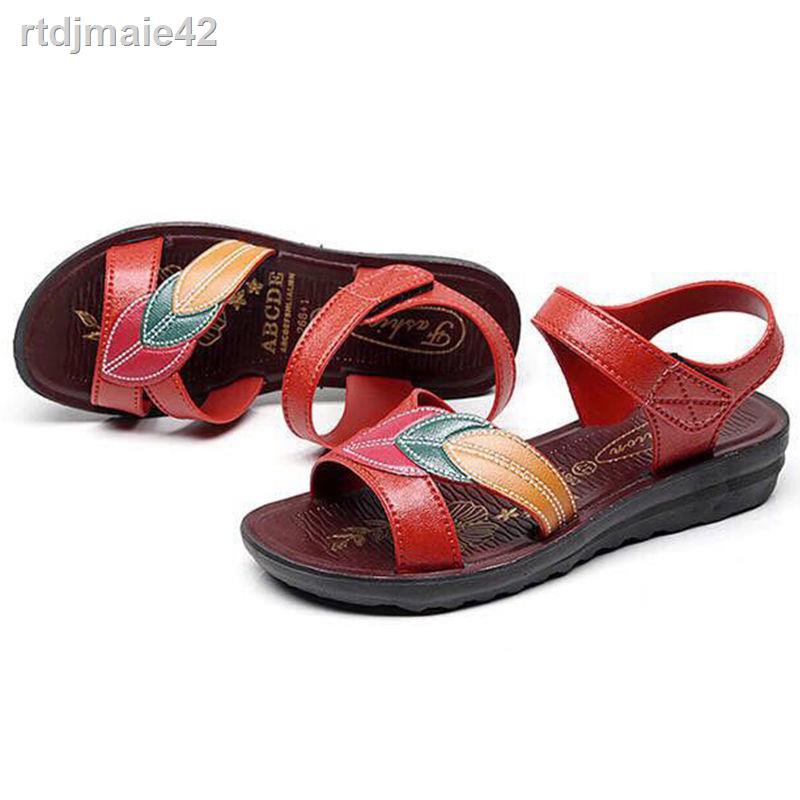 ┇Sandals, dép nữ mới, đế bệt mùa hè, đồ mặc ngoài của phụ nữ, mẹ 2020 kiểu hot