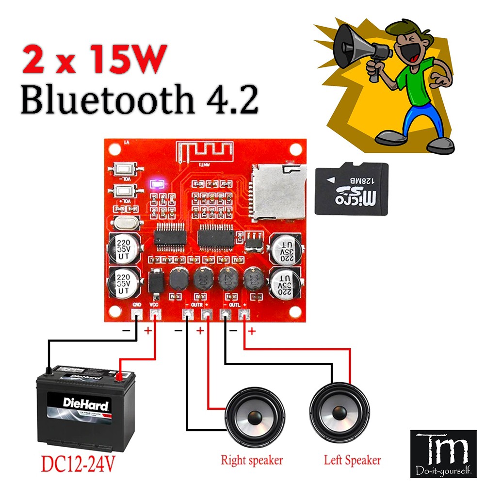 Mạch Khuếch Đại Âm Thanh Bluetooth 4.2 (XH-A233)