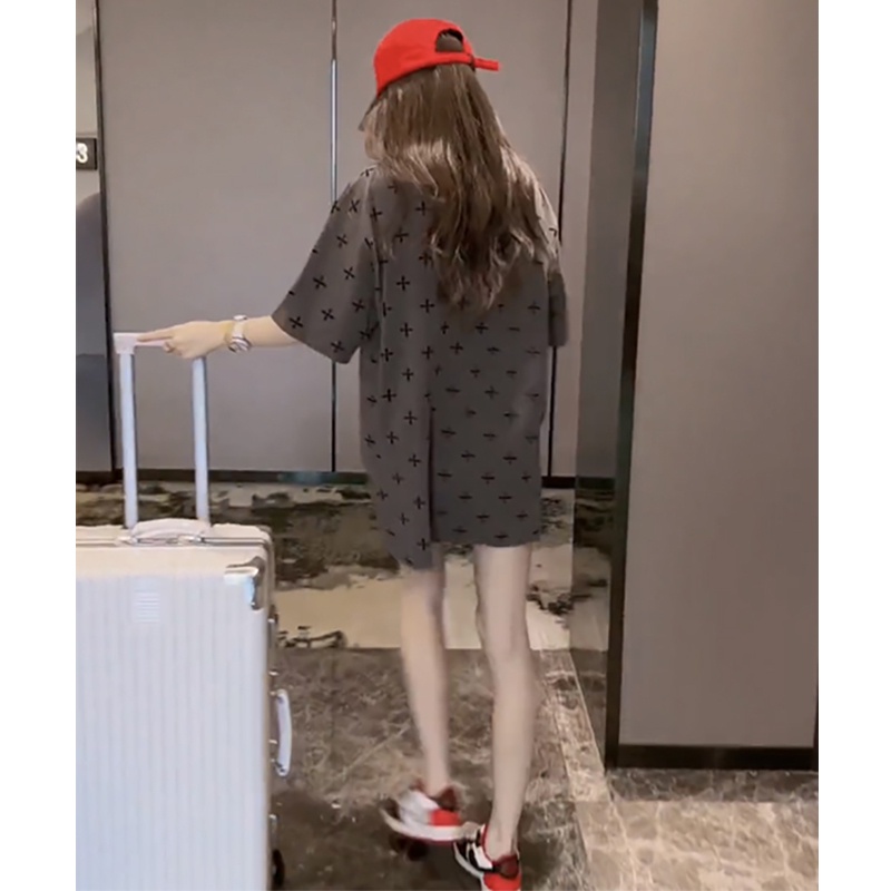 Áo thun nữ NRVP tay ngắn dáng rộng phong cách Hàn Quốc thời trang