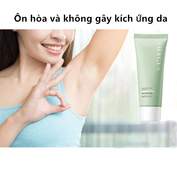 Kem tẩy lông IMAGES dịu nhẹ lành tính dùng cho Bikini/Nách/Chân/Tay an toàn cho da dễ dàng